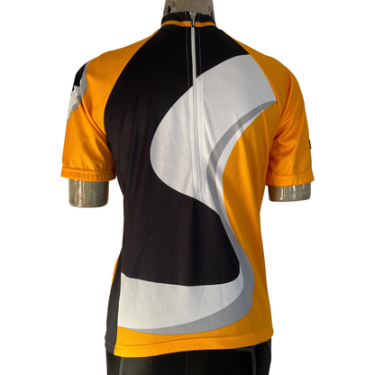 Santini Manila Stampata 1/2 zip jersey black yellow