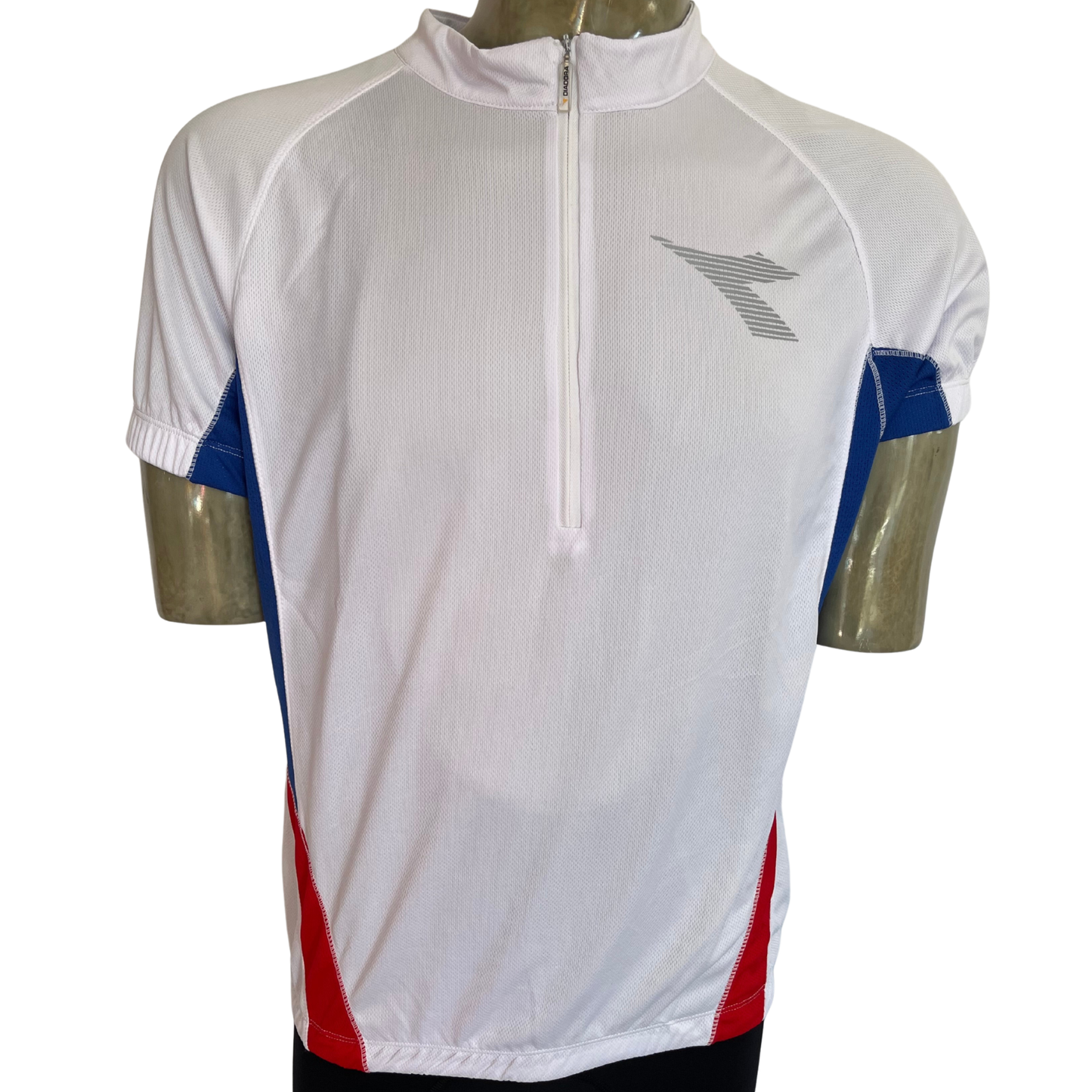Diadora GDSM 1/2 zip jersey white/blue