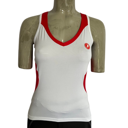 Castelli Donna sleeveless women’s jersey white/red