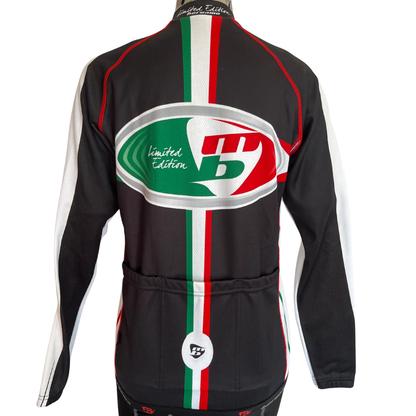 Bergamo Dolomites long sleeve full zip jersey black/white
