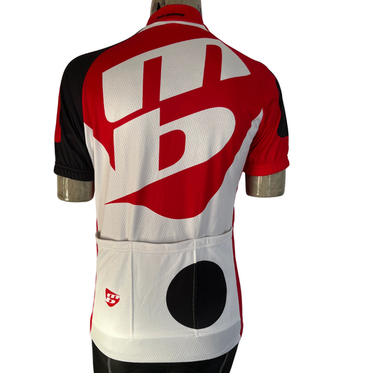 Bergamo SS 1/4 zip jersey red/white
