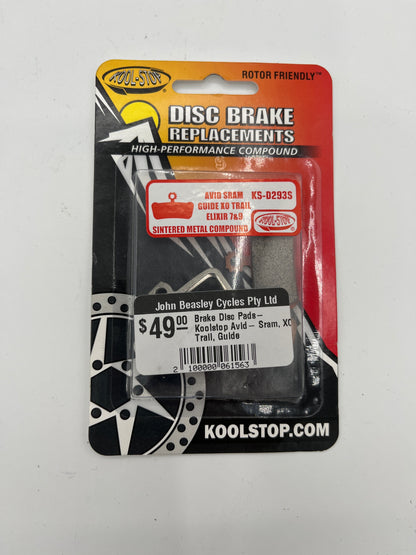 KOOL-STOP KS-D293S AVID SRAM GUIDE XO TRAIL ELIXIR 7&9 DISC BRAKE