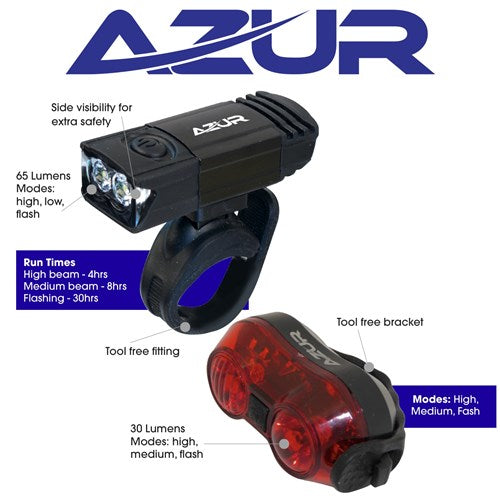 AZUR BEACON FRONT AND REAR LIGHT SET