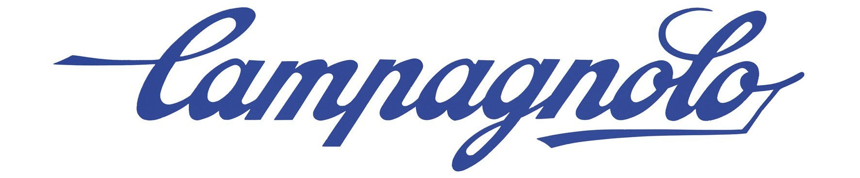 The blue script logo 'Campagnolo' is displayed on a plain white background.