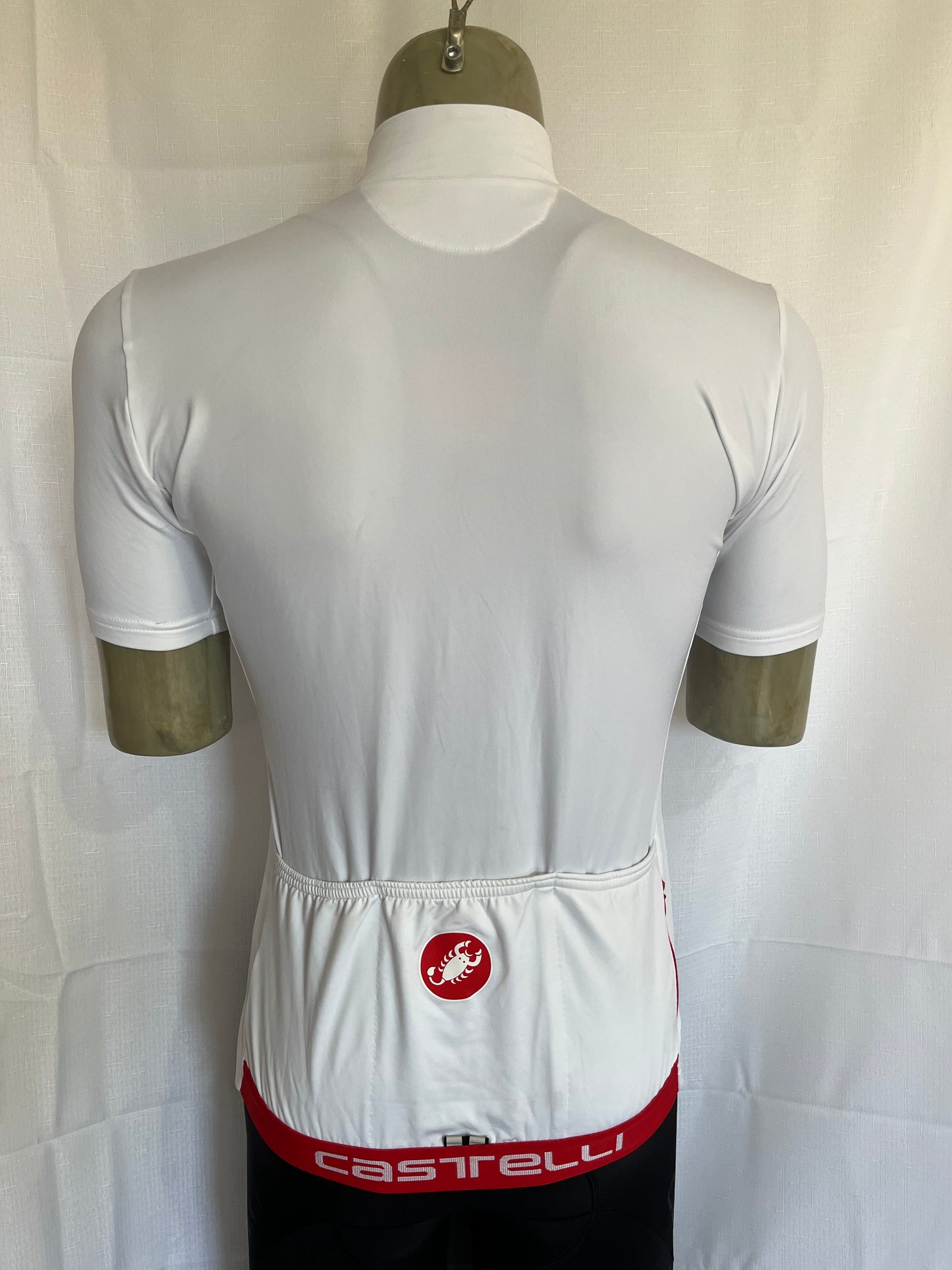 Castelli full zip jersey white/red