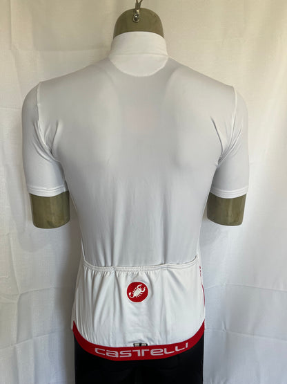 Castelli full zip jersey white/red