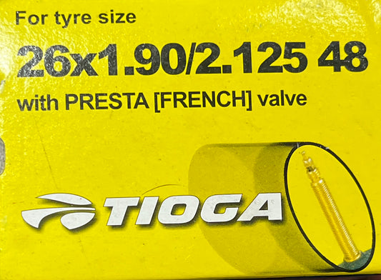 TIOGA TUBE 26x1.90/2.125 48 PRESTA VALVE
