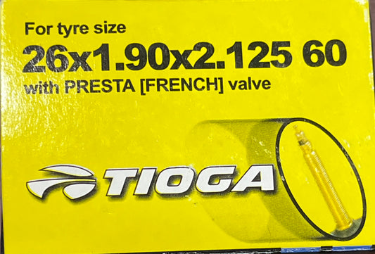 TIOGA TUBE 26x1.90x2.125 60 PRESTA VALVE