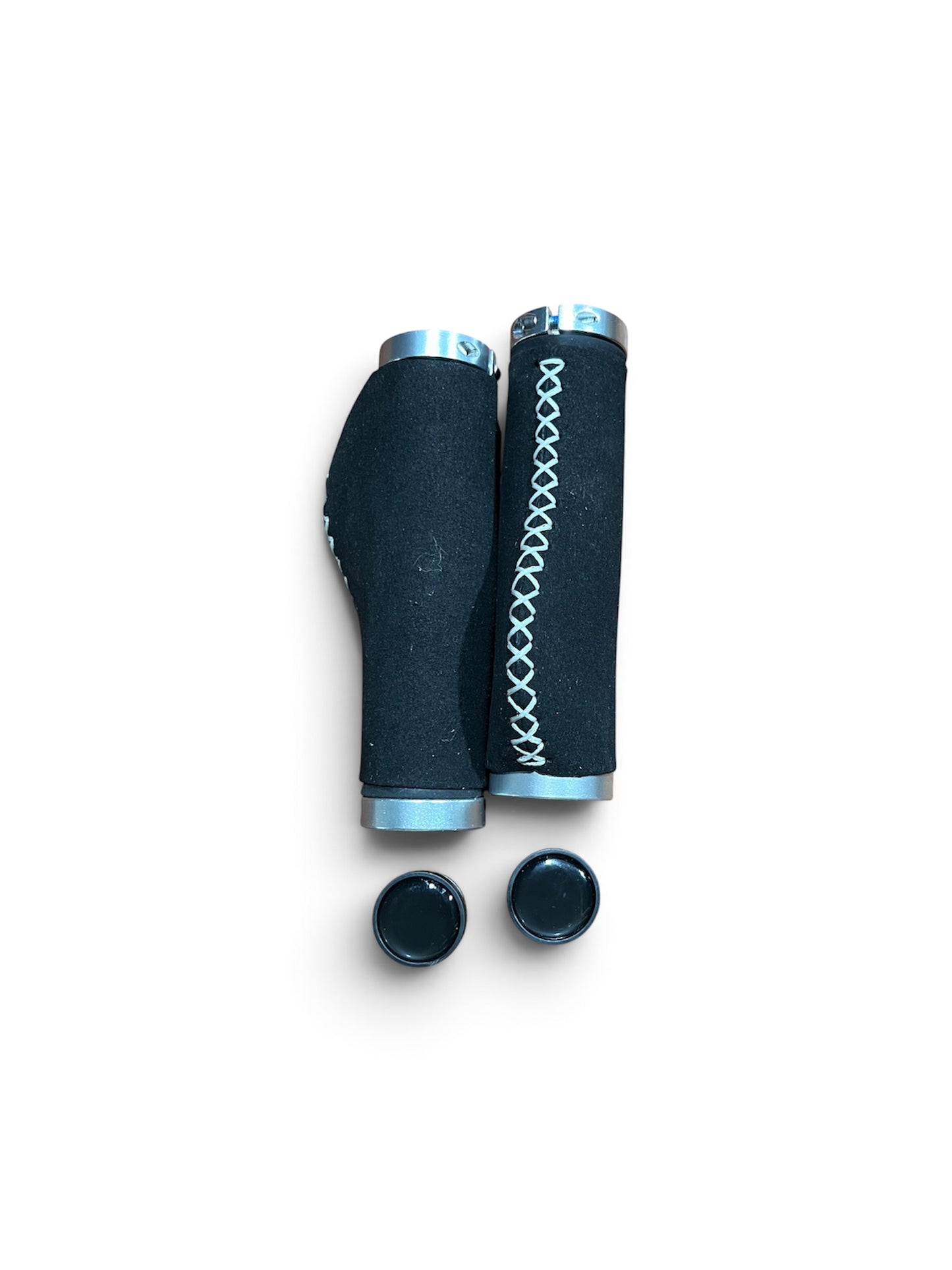 Polly Sport Suede Bar Grips with 2 Side Locking Black