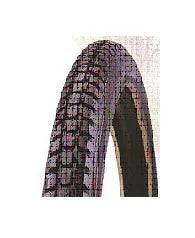 Tyre 27x1.1/4 black block tread black skin wall 95psi 32-630