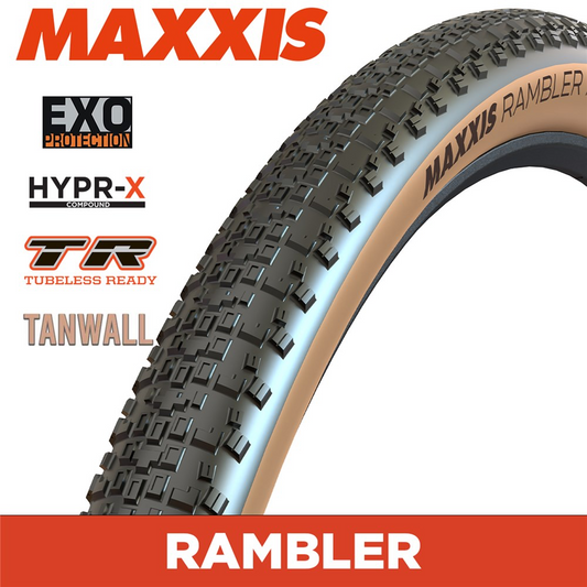 MAXXIS GRAVEL RAMBLER 700x45C HYPR-X/EXO/TR/TANWALL FOLDABLE 120PSI E25