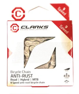 CLARKS 9 SPEED CHAIN SILVER ANTI RUST