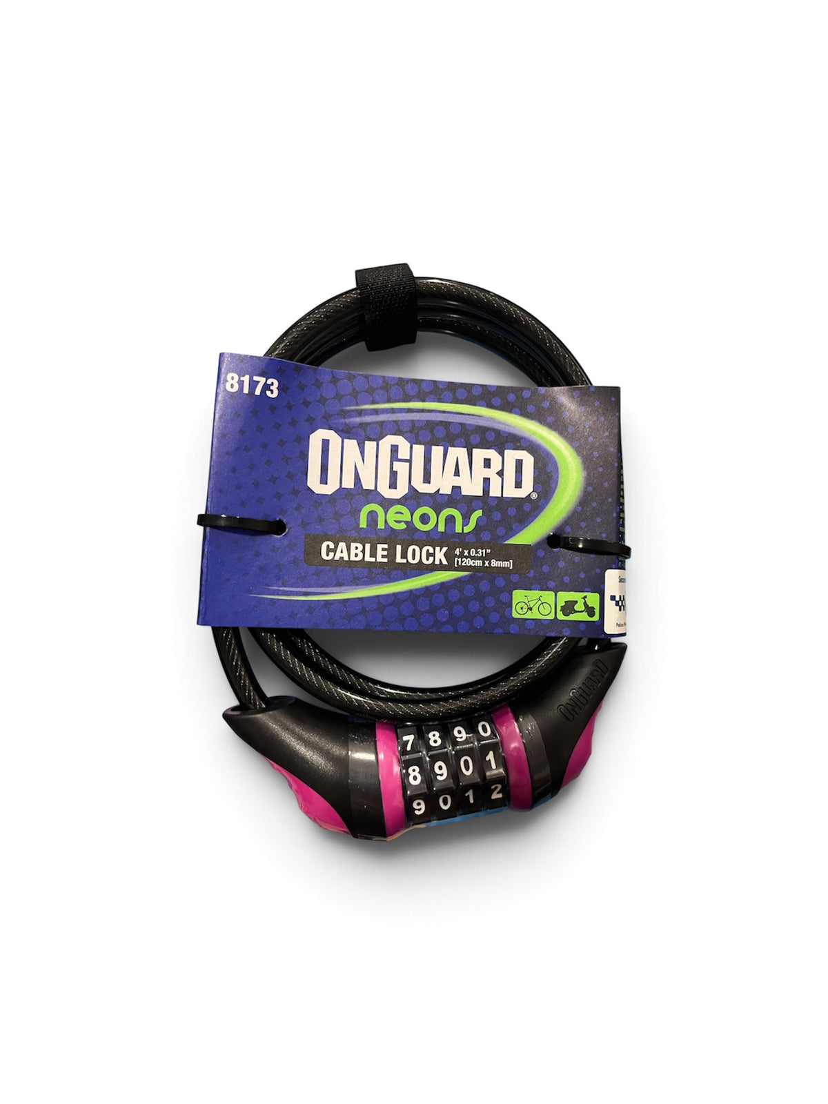 ONGUARD NEON COMBO CABLE LOCK |120cm-8mm