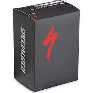 Black box with a red logo on a white background