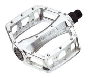Pedals, Large Platform, Alloy, BMX 1/2" Silver